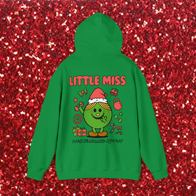 LITTLE MISS XMAS OBSESSED GYM RAT- HOODIE