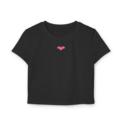 PINK BAT- CROP TEE