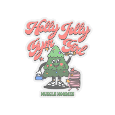 HOLLY JOLLY GYM GIRL- STICKER