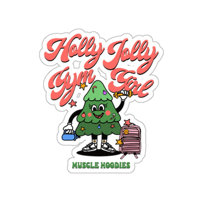 HOLLY JOLLY GYM GIRL- STICKER