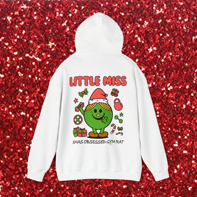 LITTLE MISS XMAS OBSESSED GYM RAT- HOODIE