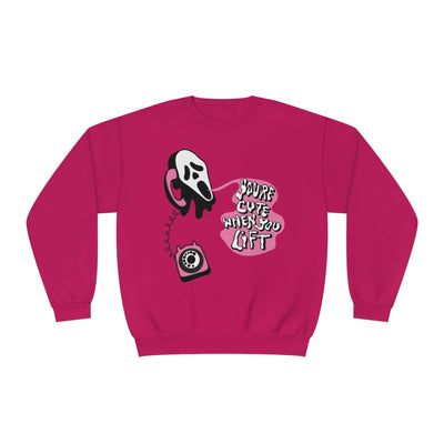 YOU'RE CUTE WHEN YOU LIFT (PINK)- CREWNECK