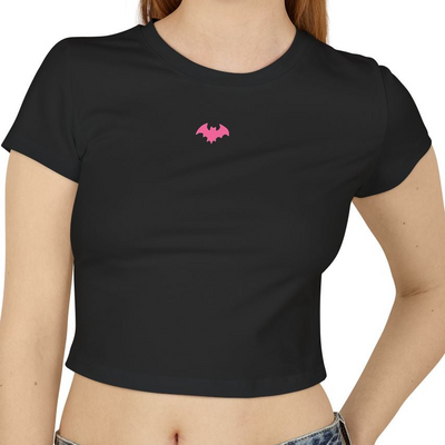 PINK BAT- CROP TEE