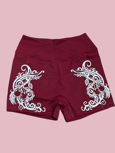 CHERRY PIE - SCRUNCH SHORTS (RED)