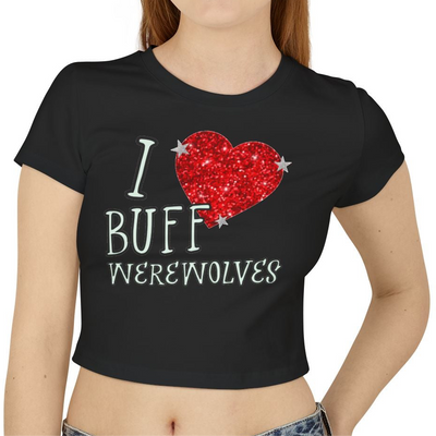 I HEART BUFF WEREWOLVES - CROP TEE