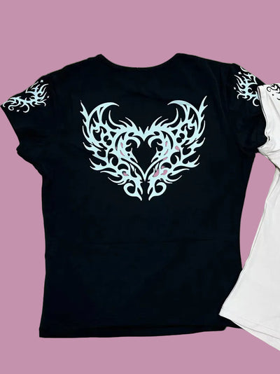 BATTY HEARTS - BLACK- COMPRESSION TEE