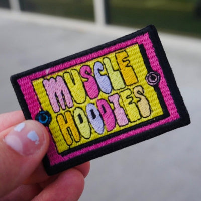 MUSCLE HOODIES (SQUARE RAINBOW LOGO)- Velcro Patch