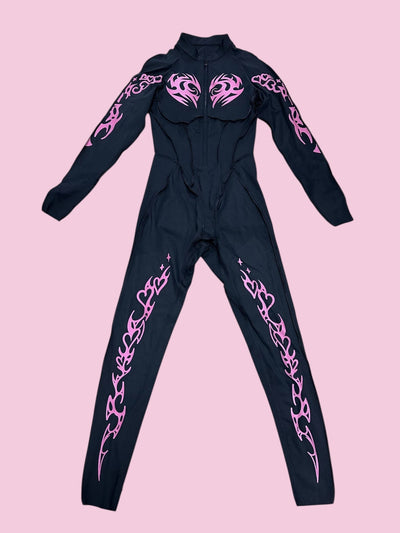 CURSED IN LOVE - Full Length- Long Sleeve Jumpsuit (black)