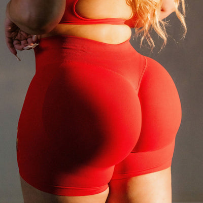 TASMANIAN RED- SCRUNCH SHORTS