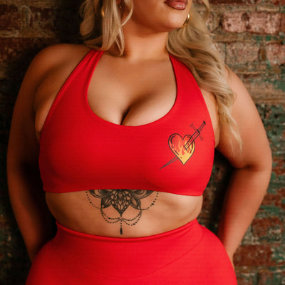 PUNCTURED HEART - RED BRA