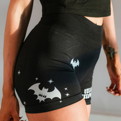 GOTH MOMMY BLACK- SCRUNCH SHORTS