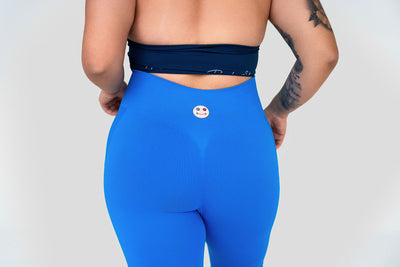 AZZURRI BLUE-Scrunch Leggings (Super Stretch)