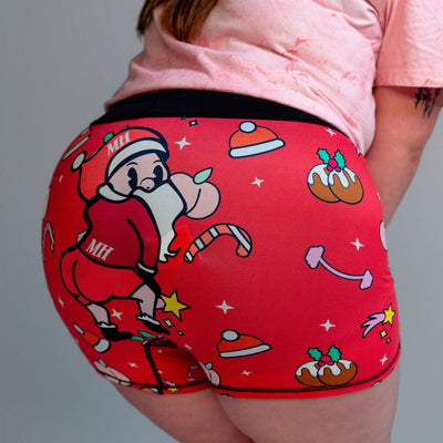 Santa booty- Red Boxers