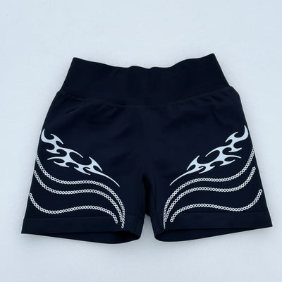 GOTHIC CHAINS - CROSS OVER SCRUNCH SHORTS