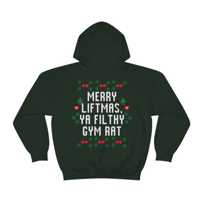 MERRY LIFTMAS YA FILTHY GYM RAT - HOODIE