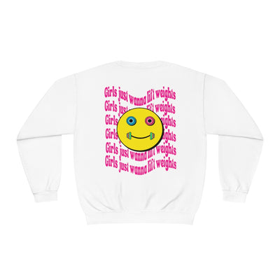 GIRLS JUST WANNA LIFT WEIGHTS- CREWNECK