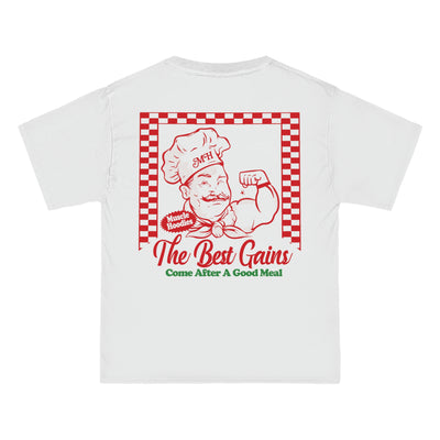 THE BEST GAINS COME AFTER A GOOD MEAL - TEE